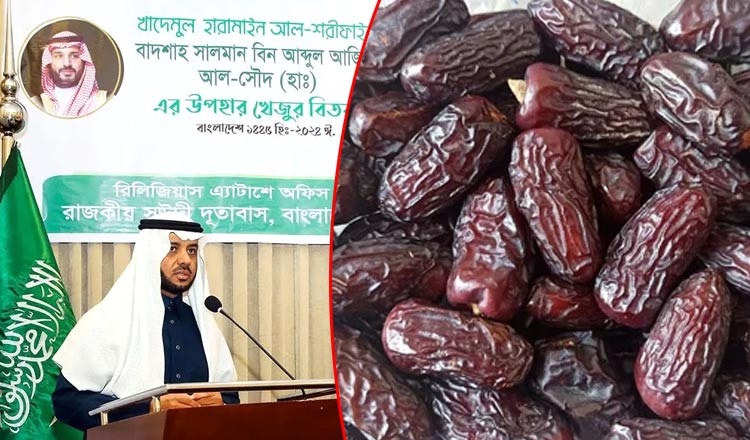 ২০ টন খেজুর উপহার দিল সৌদি আরব