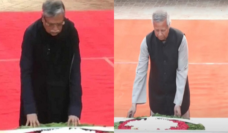 শহিদ বুদ্ধিজীবীদের প্রতি রাষ্ট্রপতি ও প্রধান উপদেষ্টার শ্রদ্ধা শহিদ বুদ্ধিজীবী স্মৃতিসৌধে