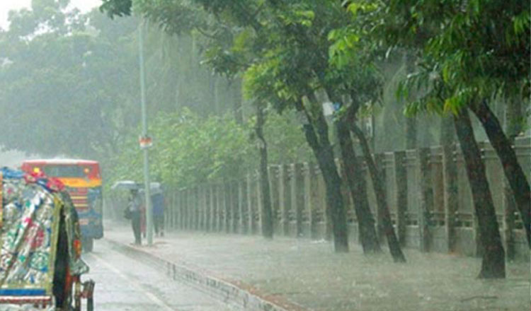 সারাদেশের কোথাও কোথাও মাঝারী ধরনের বৃষ্টি অথবা বজ্রসহ বৃষ্টির সম্ভাবনা